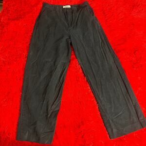 Buck Mason Wide Leg Pants Womens size 30 Canvas Baggy Chino Trouser Cotton Black